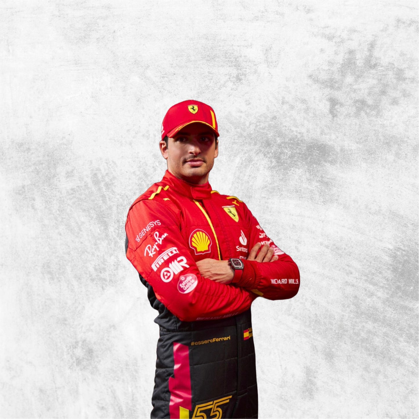 Carlos Sainz jr 2023 F1 Spain Special Scuderia Ferrari Race Suit