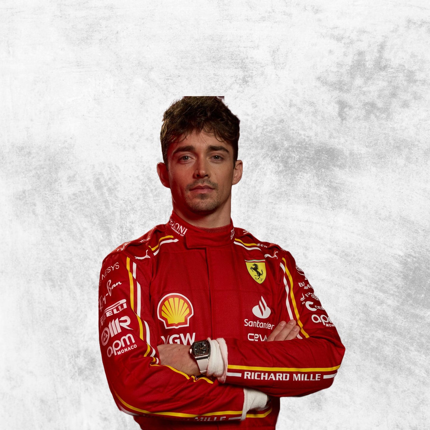 New 2024 Charles Leclerc F1 Team Ferrari Racing Suit