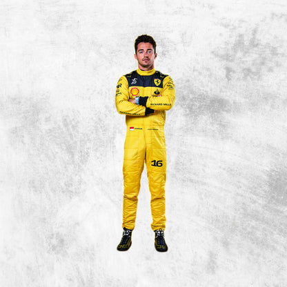 Charles Leclerc 2022 Yellow F1 Ferrari Racing Suit