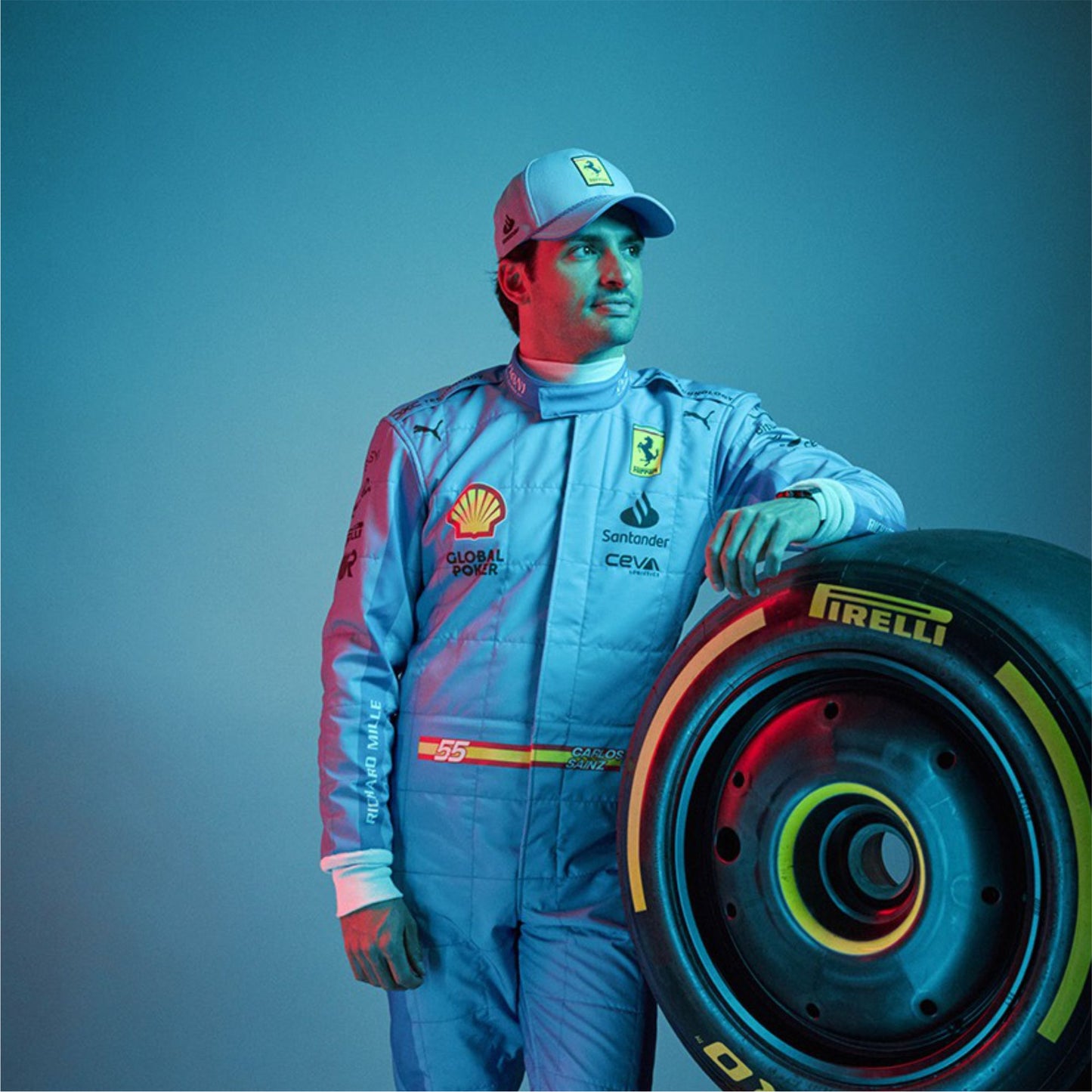 2024 Carlos Sainz Scuderia Ferrari Miami GP F1 Team Race Suit